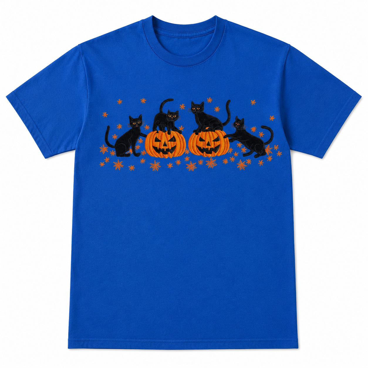 Black Cat Pumpkin Halloween T Shirt Unisex Spooky Fall Graphic Tee Cat Lover