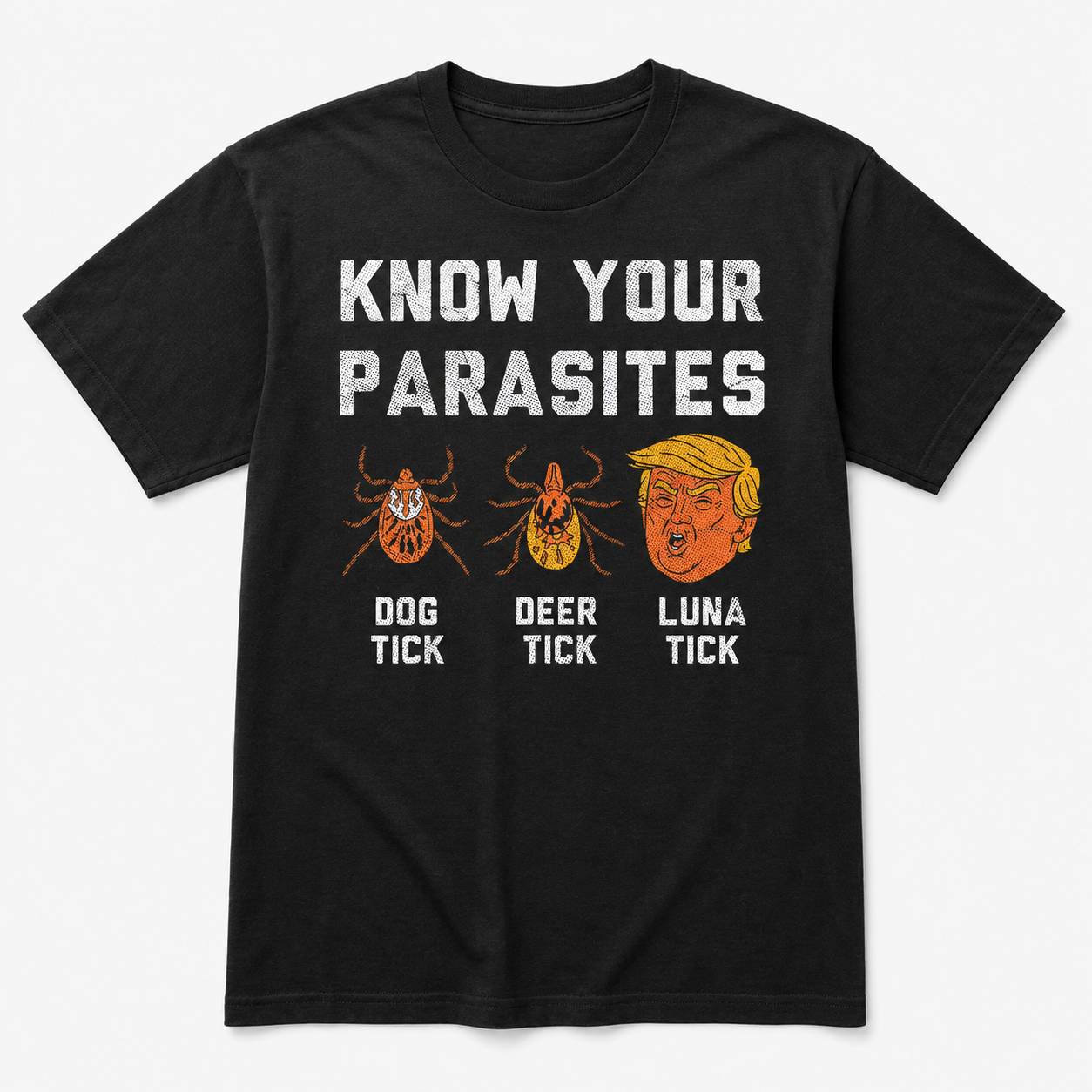 Know Your Parasites Funny T-Shirt Sarcastic Anti Political Graphic Tee for Men