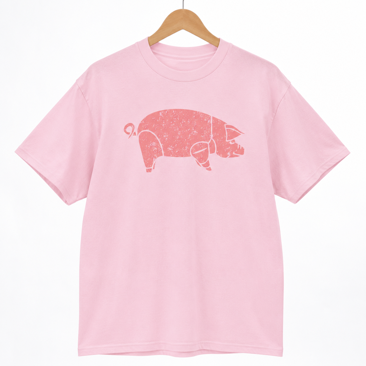 Retro Flying Pig Psychedelic Rock T-Shirt Vintage 70s Graphic Tee Unisex S-2XL