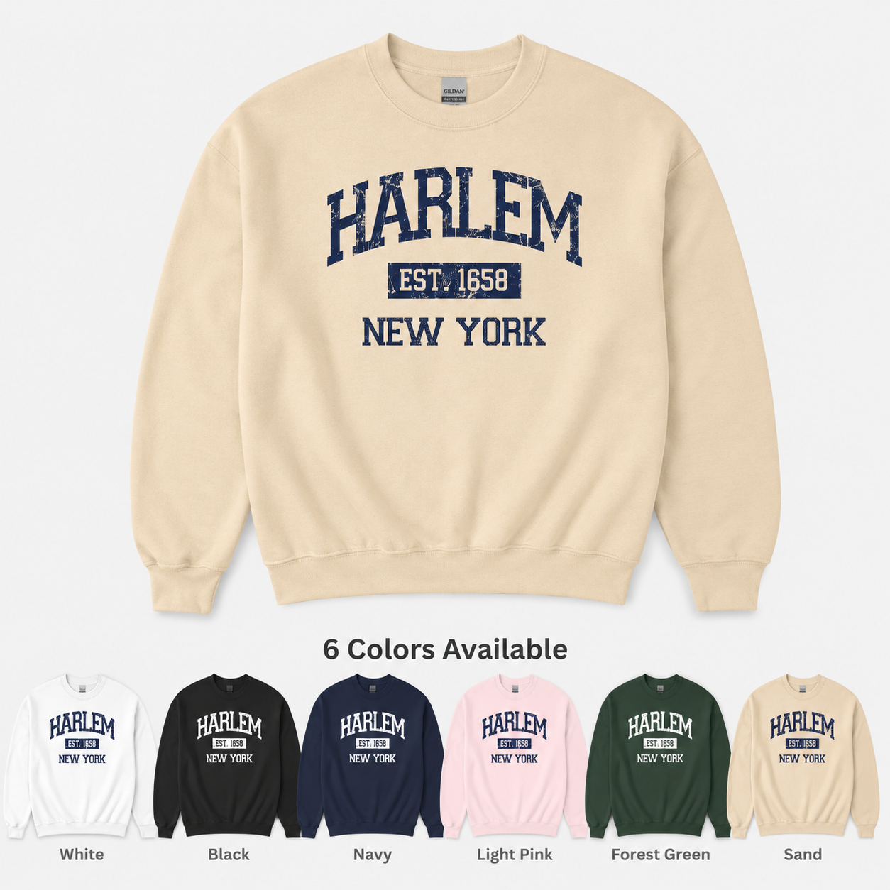 Harlem Est. 1658 Men's T-Shirt, Sweatshirt, Hoodie at wholesale price