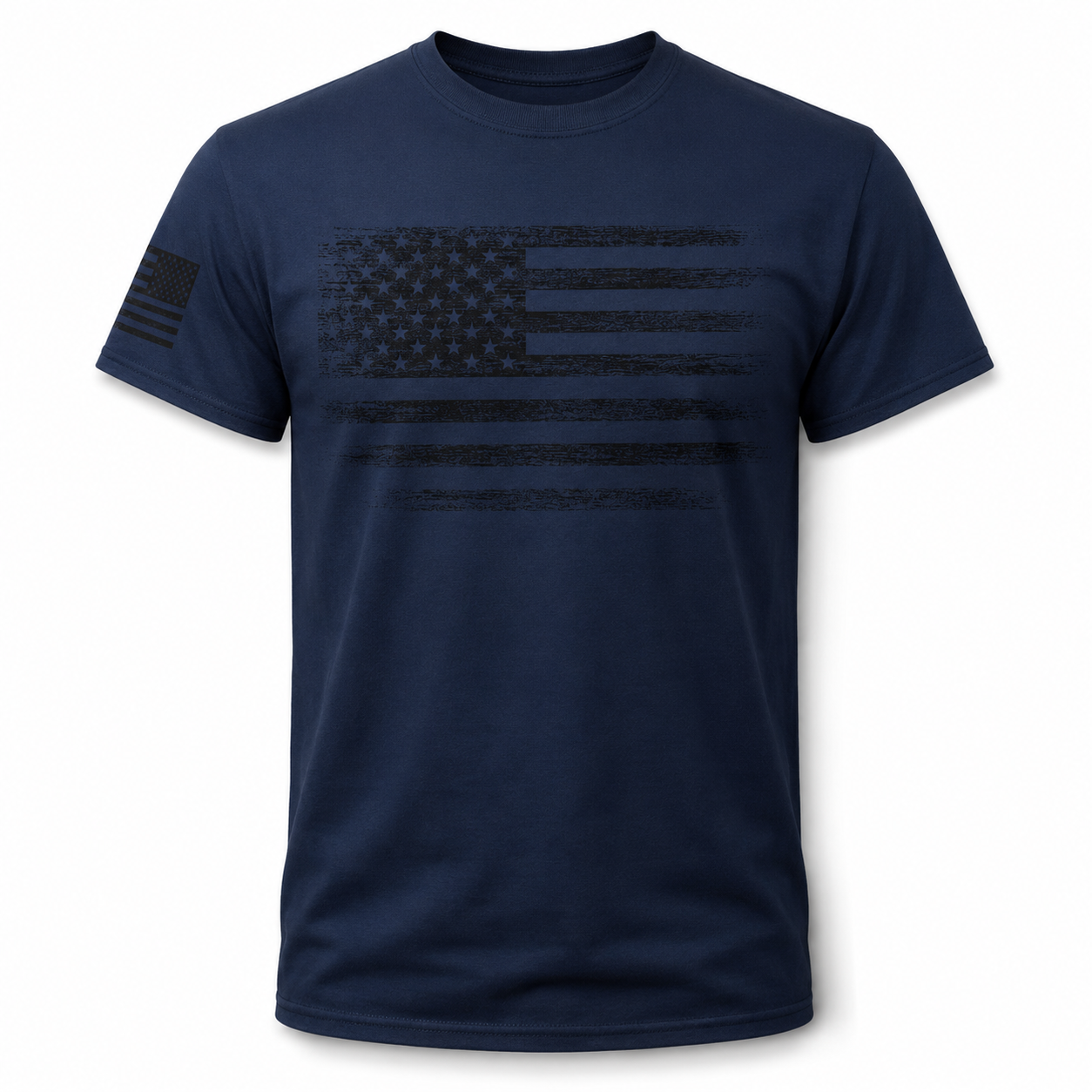 USA Distressed Flag T-Shirt Patriotic American Flag Graphic Tee Men's S-5XL