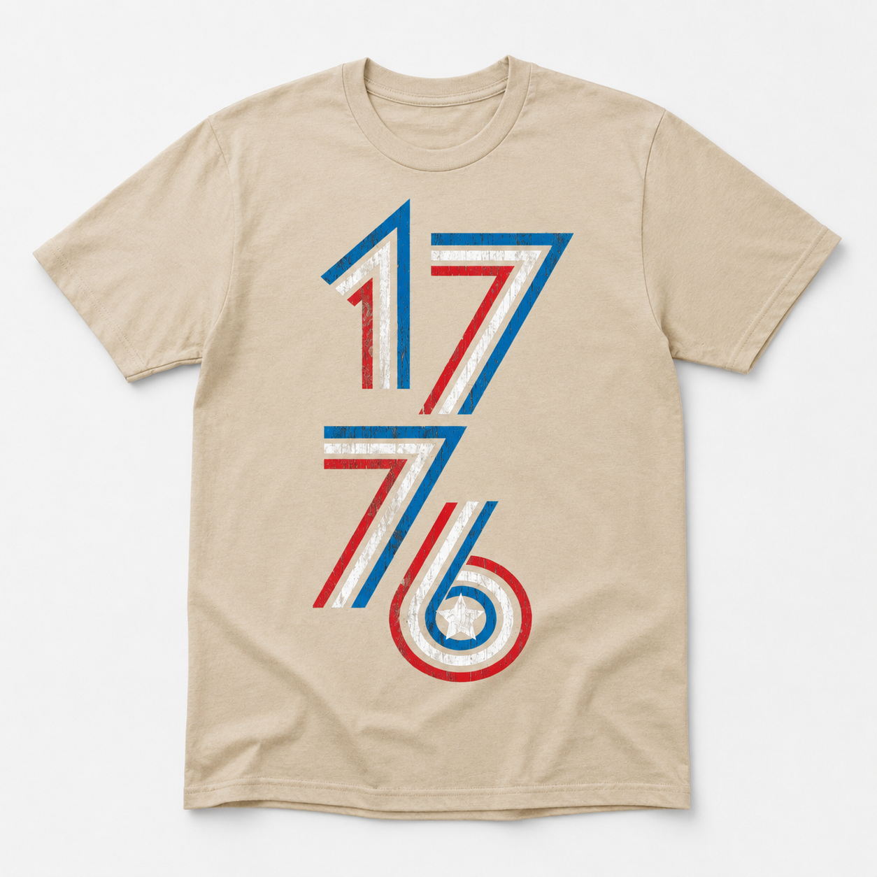 Men's 1776 Stripes T-Shirt Patriotic American Fourth of July Graphic Tee