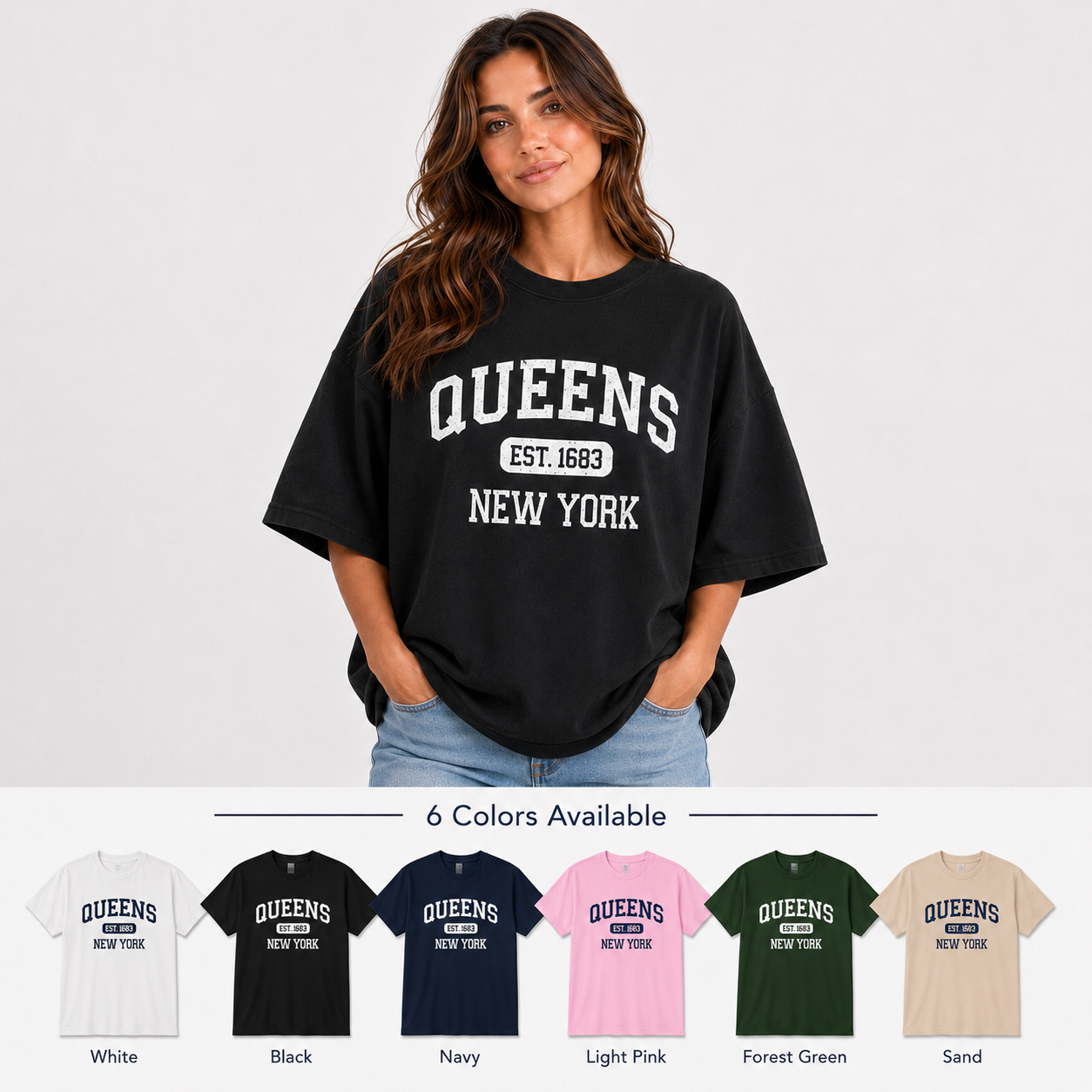 Queens Est. 1683 Men's T-Shirt, Sweatshirt, Hoodie at wholesale price