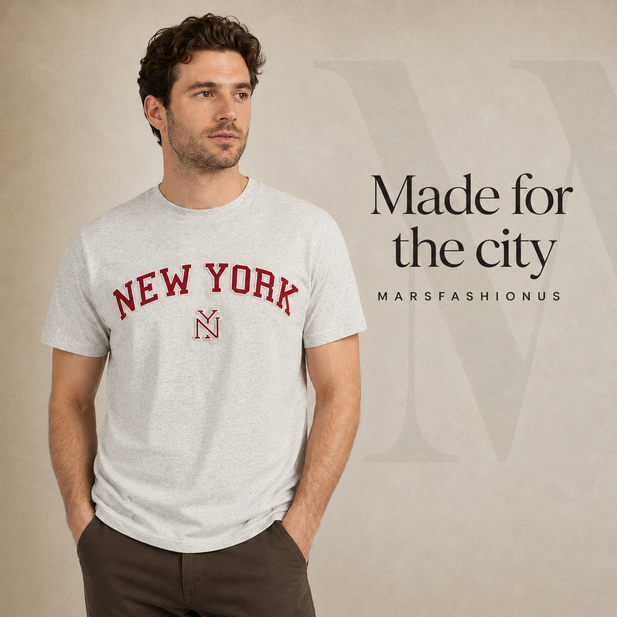 New York Puff Print T-Shirt, Unisex Cotton Blend, NYC Souvenir Tee