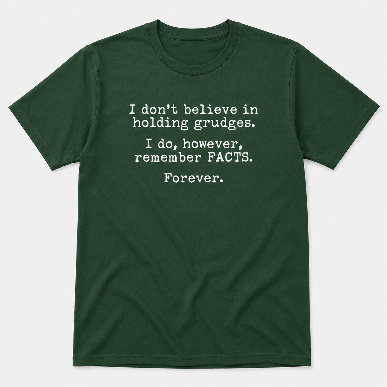 I Remember Facts Forever Funny T-Shirt Sarcastic Novelty Graphic Tee for Men