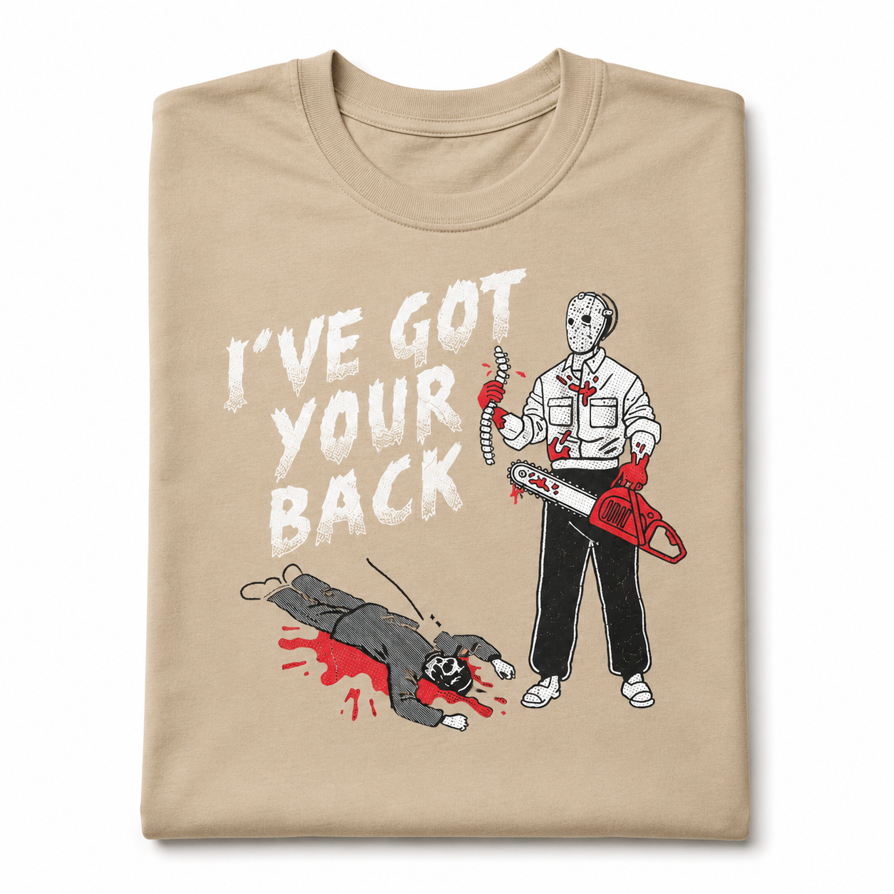 Men's Funny I've Got Your Back T-Shirt Sarcastic Killer Graphic Novelty Tee