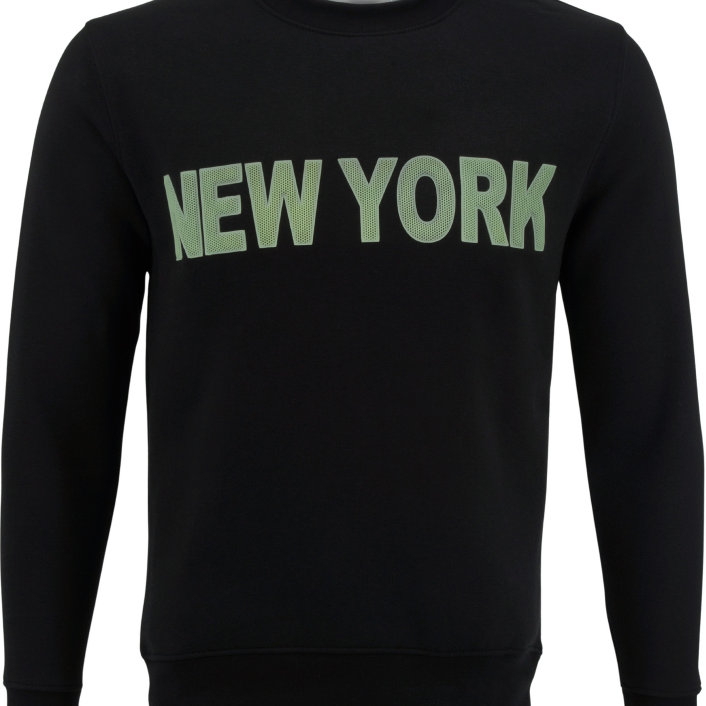 New York Mens Raised rubber Sweatshirt, NYC Crewneck Pullover, Unisex Streetwear