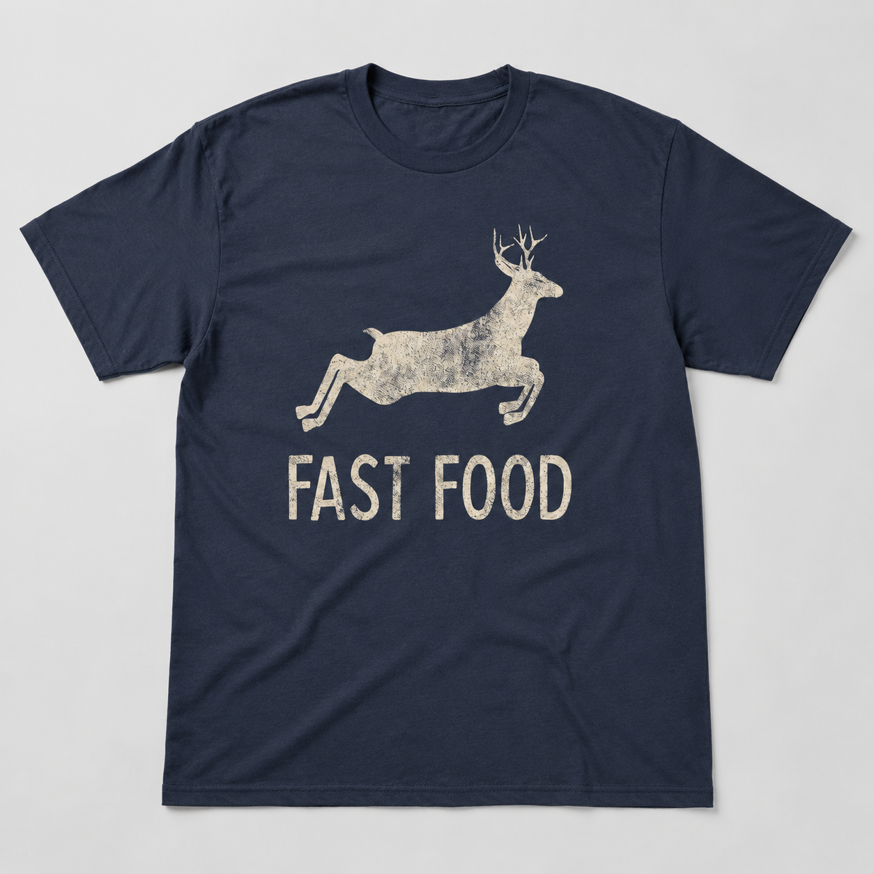 Mens Fast Food Funny T-Shirt Deer Hunting Season Graphic Novelty Tee for Men