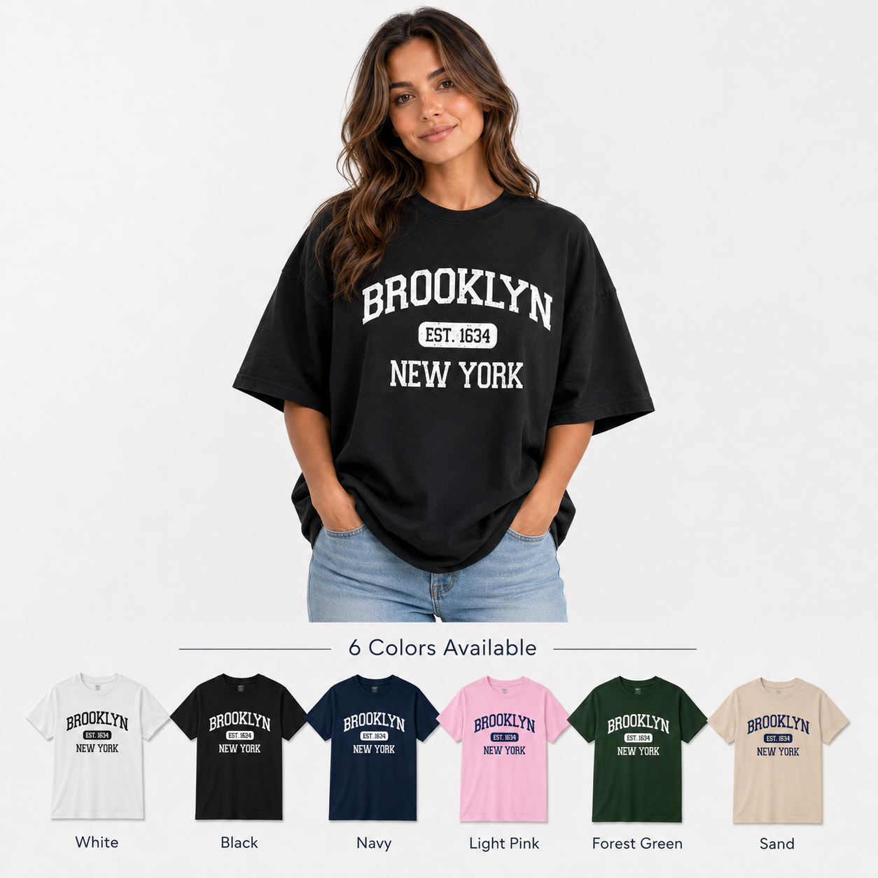 Brooklyn Est. 1634 Vintage Men's T-Shirt, Sweatshirt, Hoodie wholesale & retail