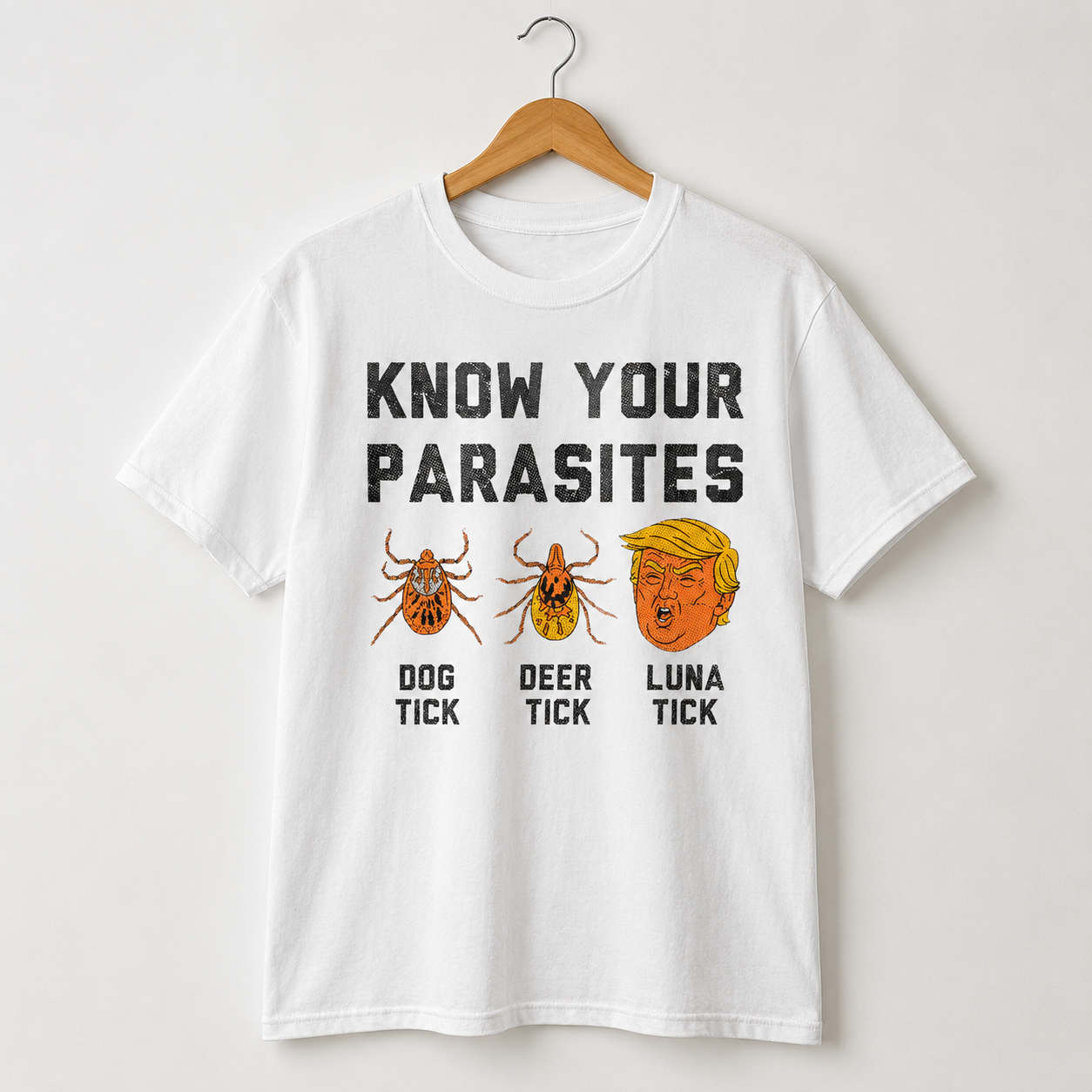 Know Your Parasites Funny T-Shirt Sarcastic Anti Political Graphic Tee for Men