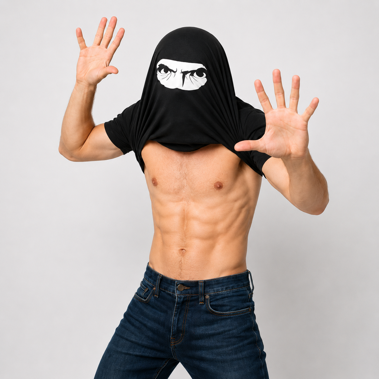 Men's Ask Me About My Ninja Disguise Flip T-Shirt Funny Ninja Graphic Humor Tee