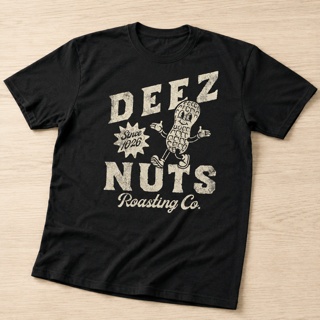 Men's Funny Deez Nuts Roasting Co T-Shirt Sarcastic Novelty Humor Tee