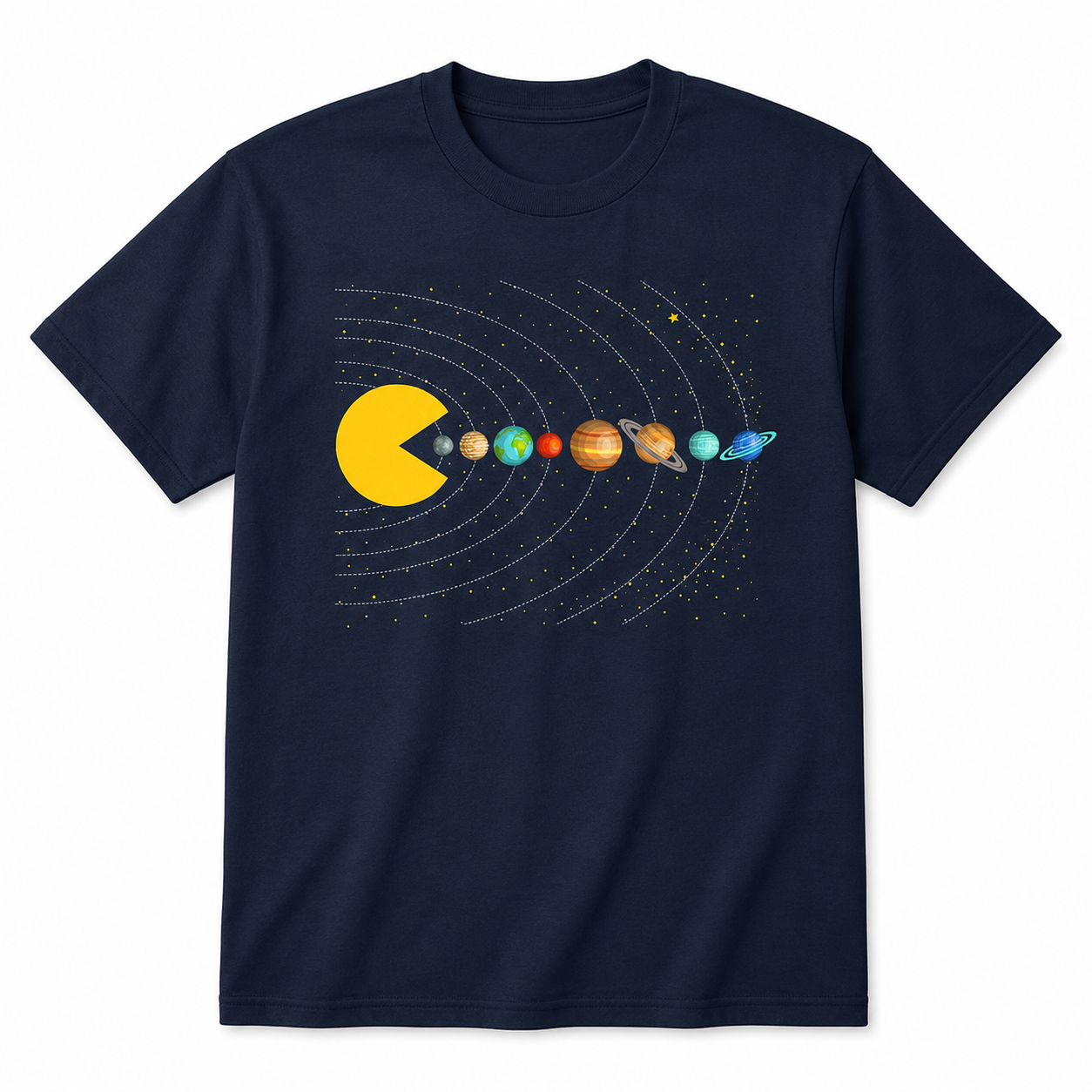 Funny Solar System Space Arcade Gamer Youth Graphic T-Shirt Boys Tee S-XL