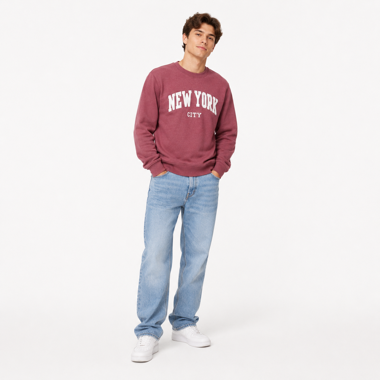 New York City Chenille Varsity Sweatshirt, Unisex College Style Pullover
