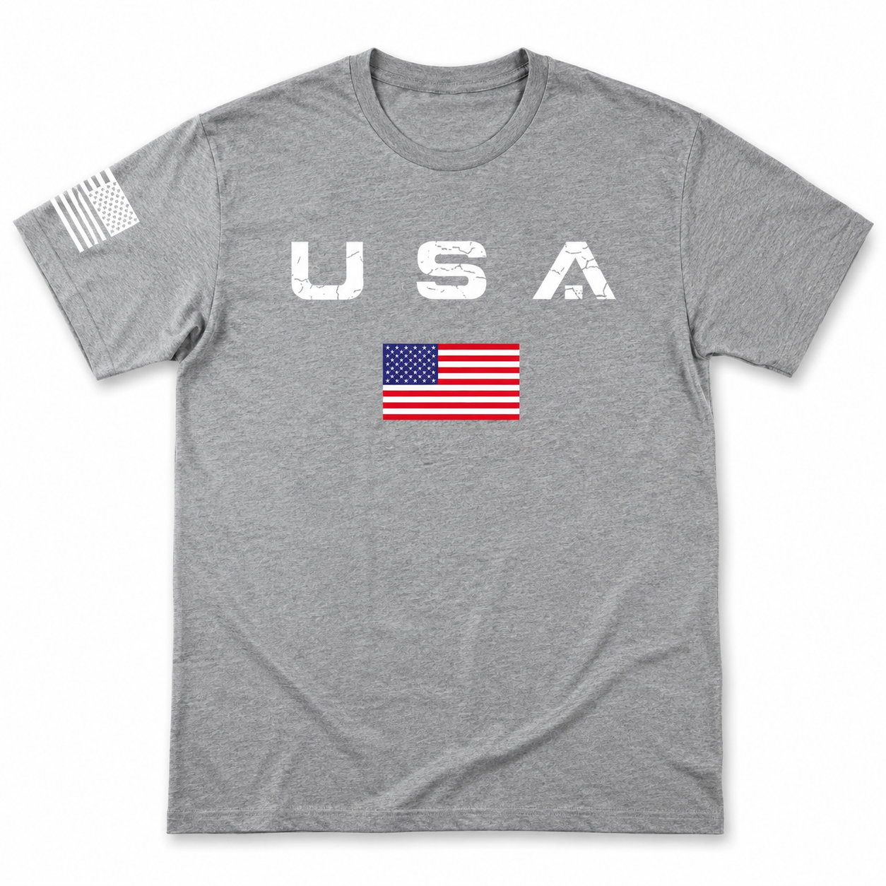 USA Flag Patriotic T-Shirt American Flag Graphic Tee Men's Cotton S-5XL