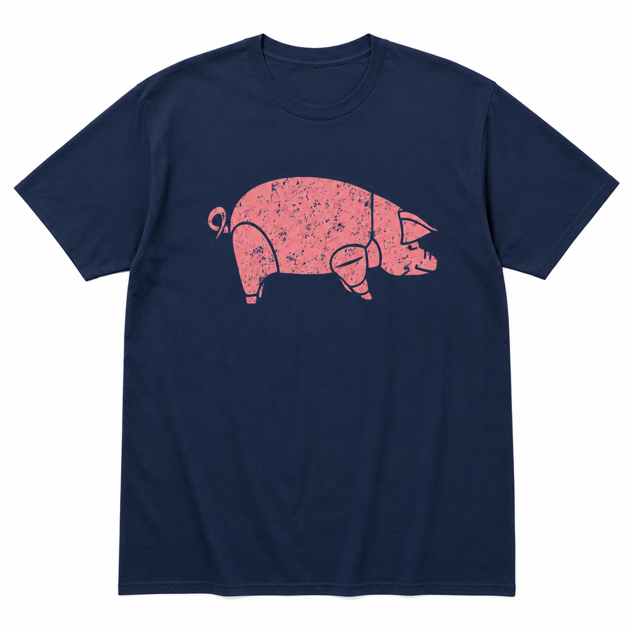 Retro Flying Pig Psychedelic Rock T-Shirt Vintage 70s Graphic Tee Unisex S-2XL
