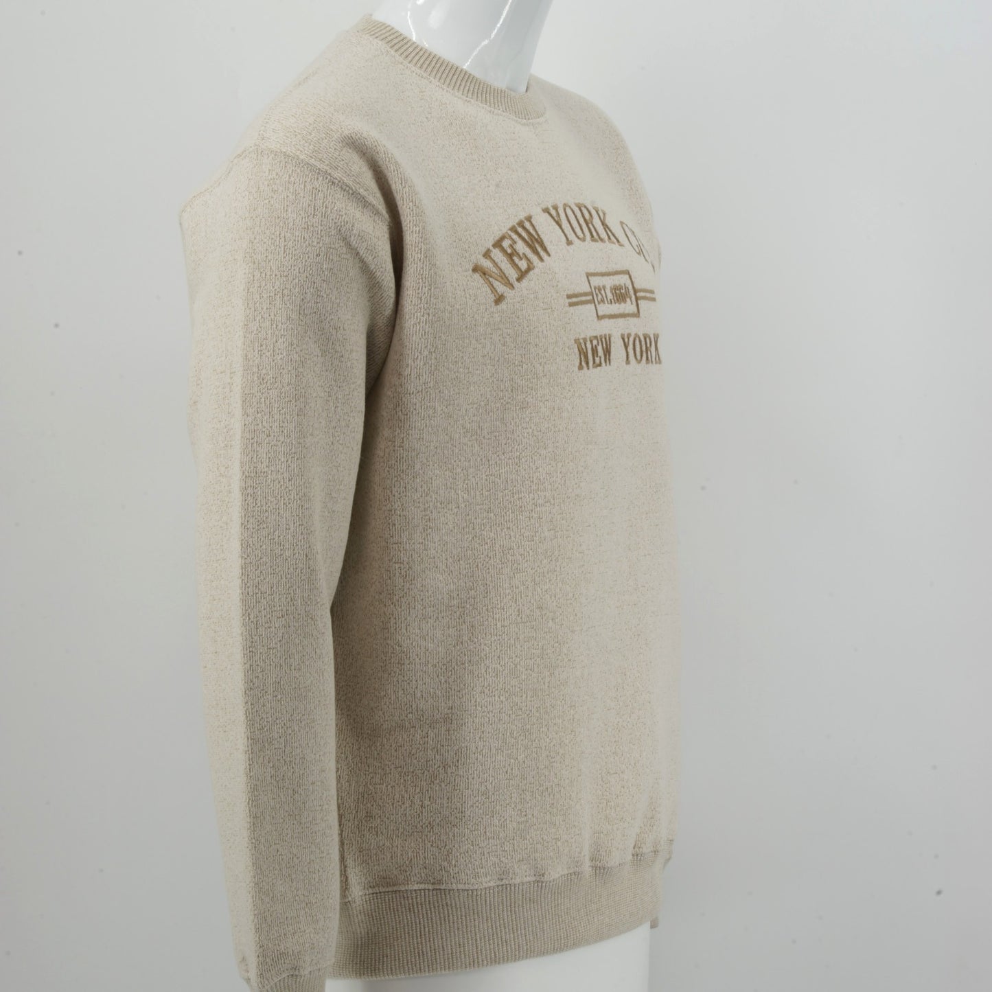 New York City Embroidered Crewneck Sweatshirt, Minimalist NYC Souvenir Pullover