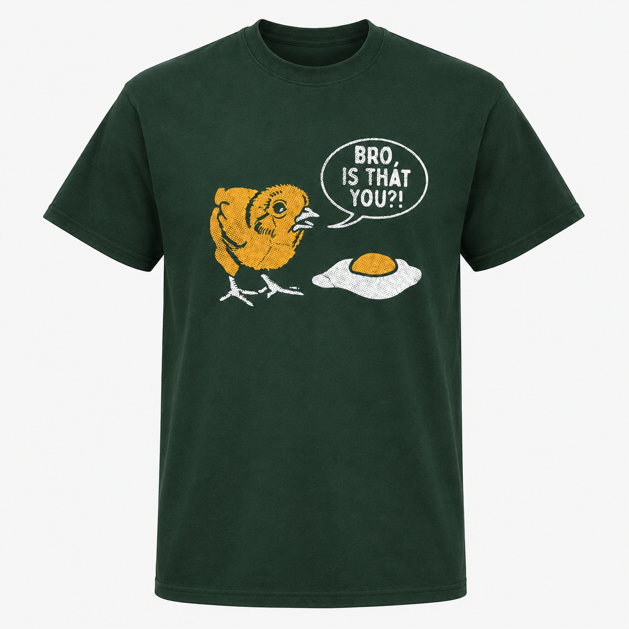 Mens Bro Is That You Funny T-Shirt Sarcastic Chicken Egg Graphic Novelty Tee