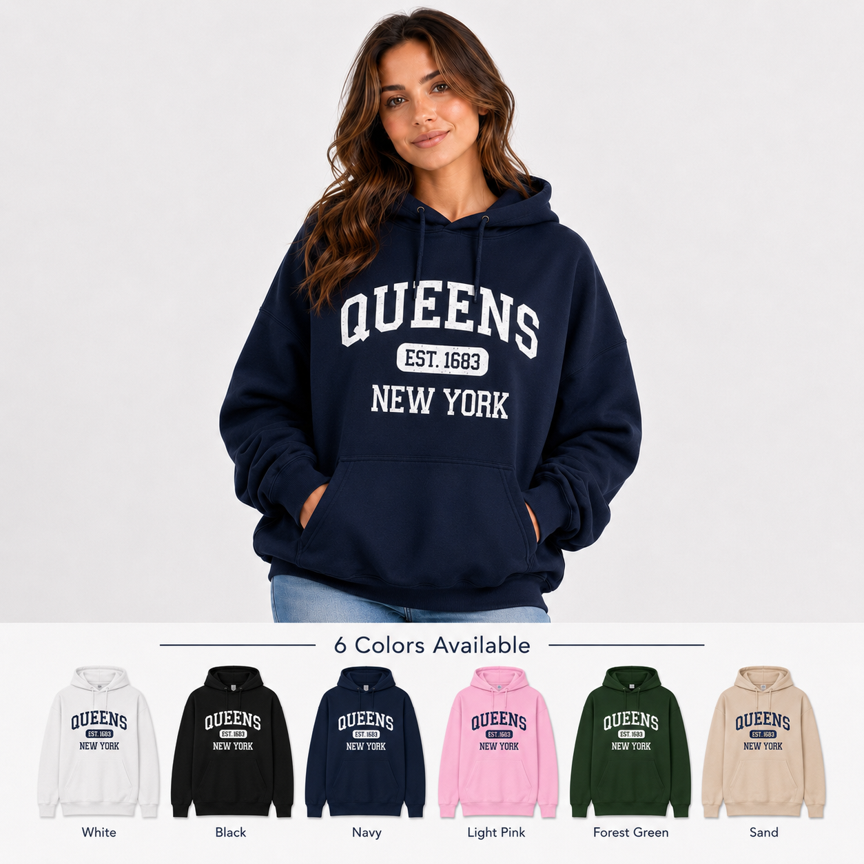 Queens Est. 1683 Men's T-Shirt, Sweatshirt, Hoodie at wholesale price