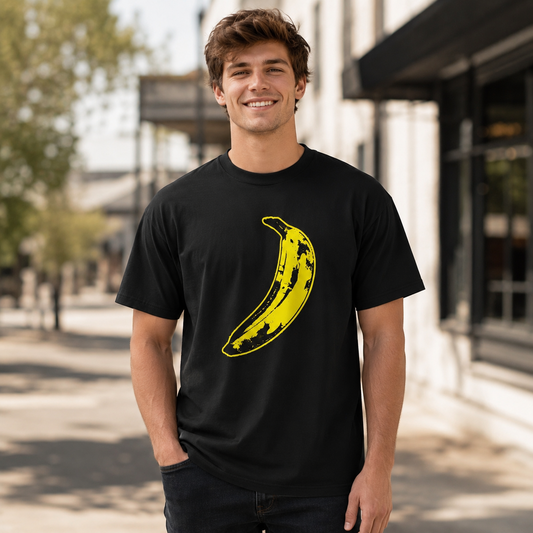 Retro Pop Art Banana Graphic T-Shirt Vintage 60s Art Design Unisex Tee S-2XL