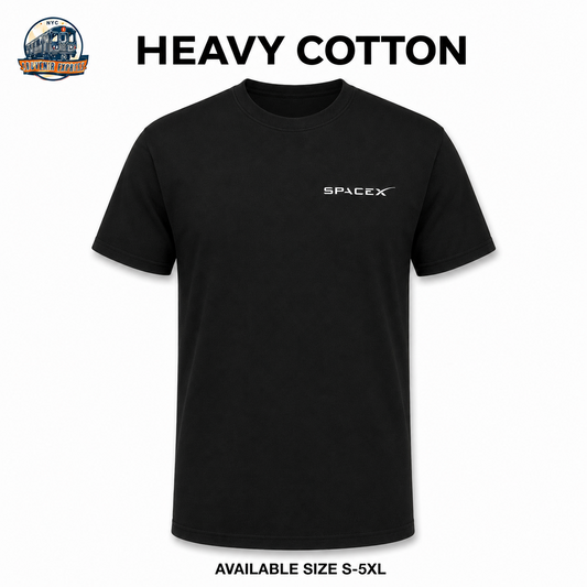 SpaceX Outer Space T-Shirt Men's Graphic Crew Neck Cotton Tee S-5XL