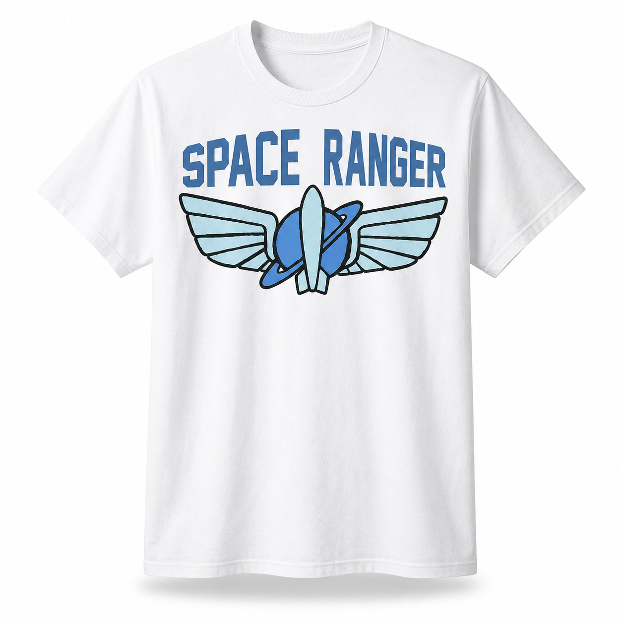 Retro Rocket Wings Graphic T-Shirt Vintage Space Explorer Tee Men's S-5XL