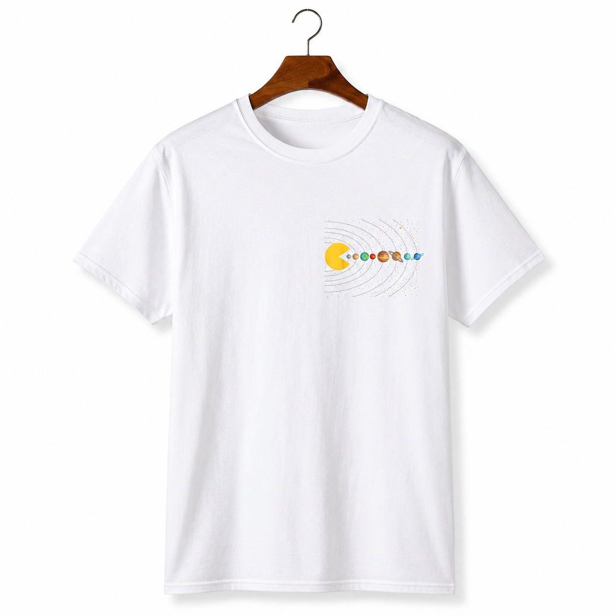 Solar System Astronomy T-Shirt Funny Space Gamer Graphic Tee Men's S-5XL