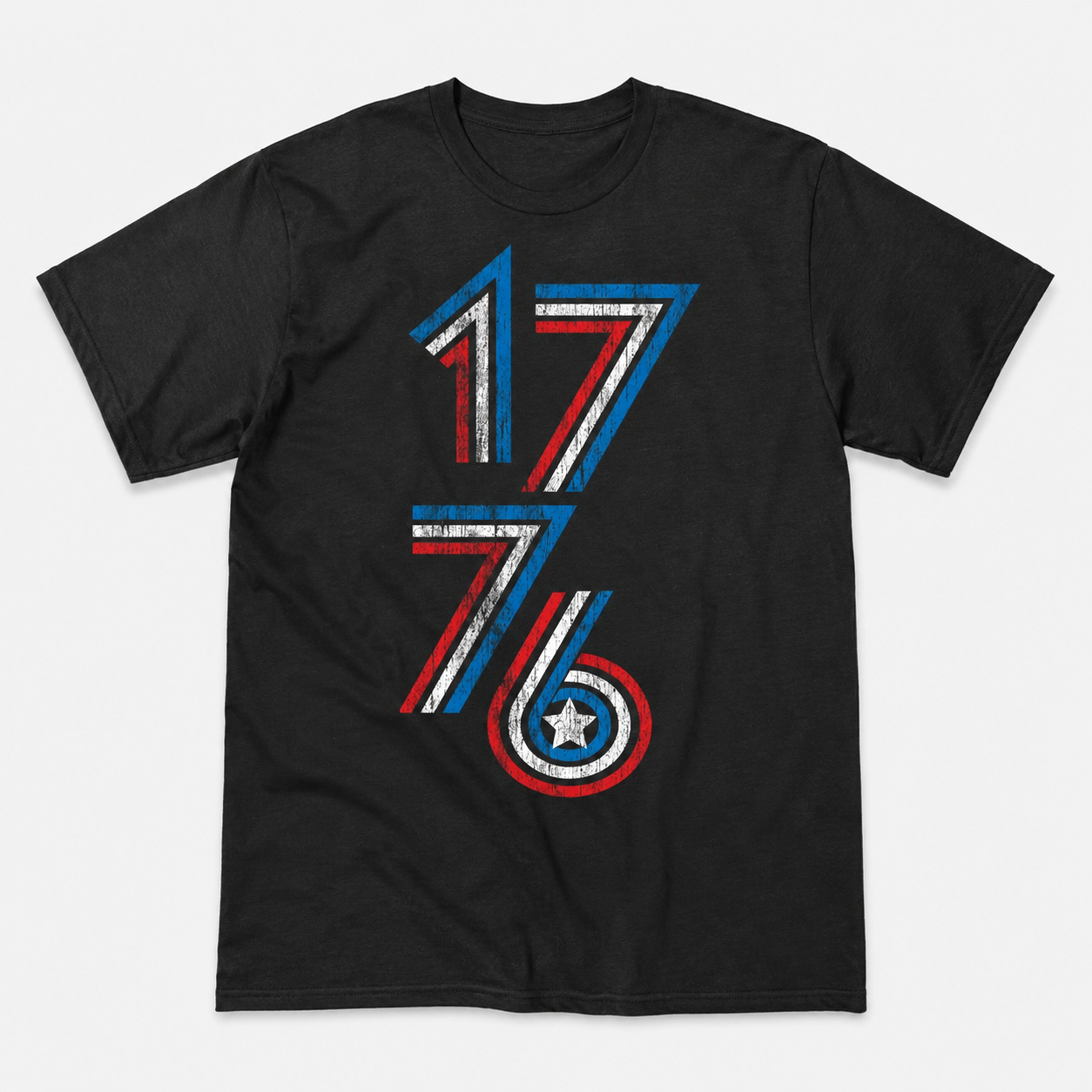 Men's 1776 Stripes T-Shirt Patriotic American Fourth of July Graphic Tee