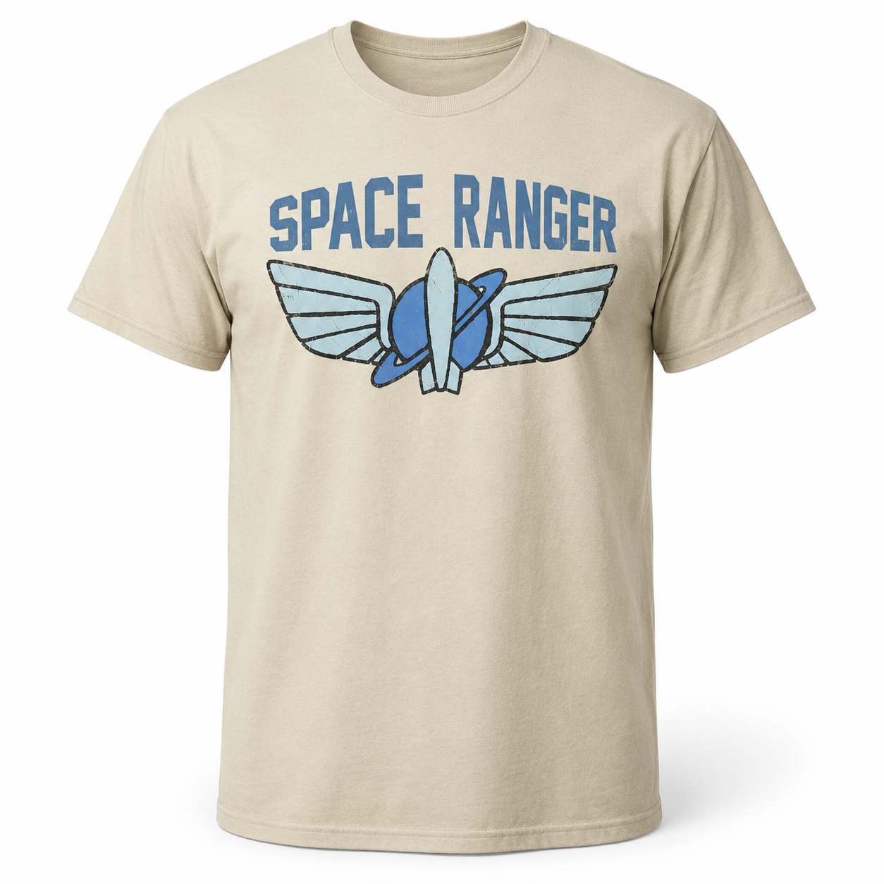 Retro Rocket Wings Graphic T-Shirt Vintage Space Explorer Tee Men's S-5XL
