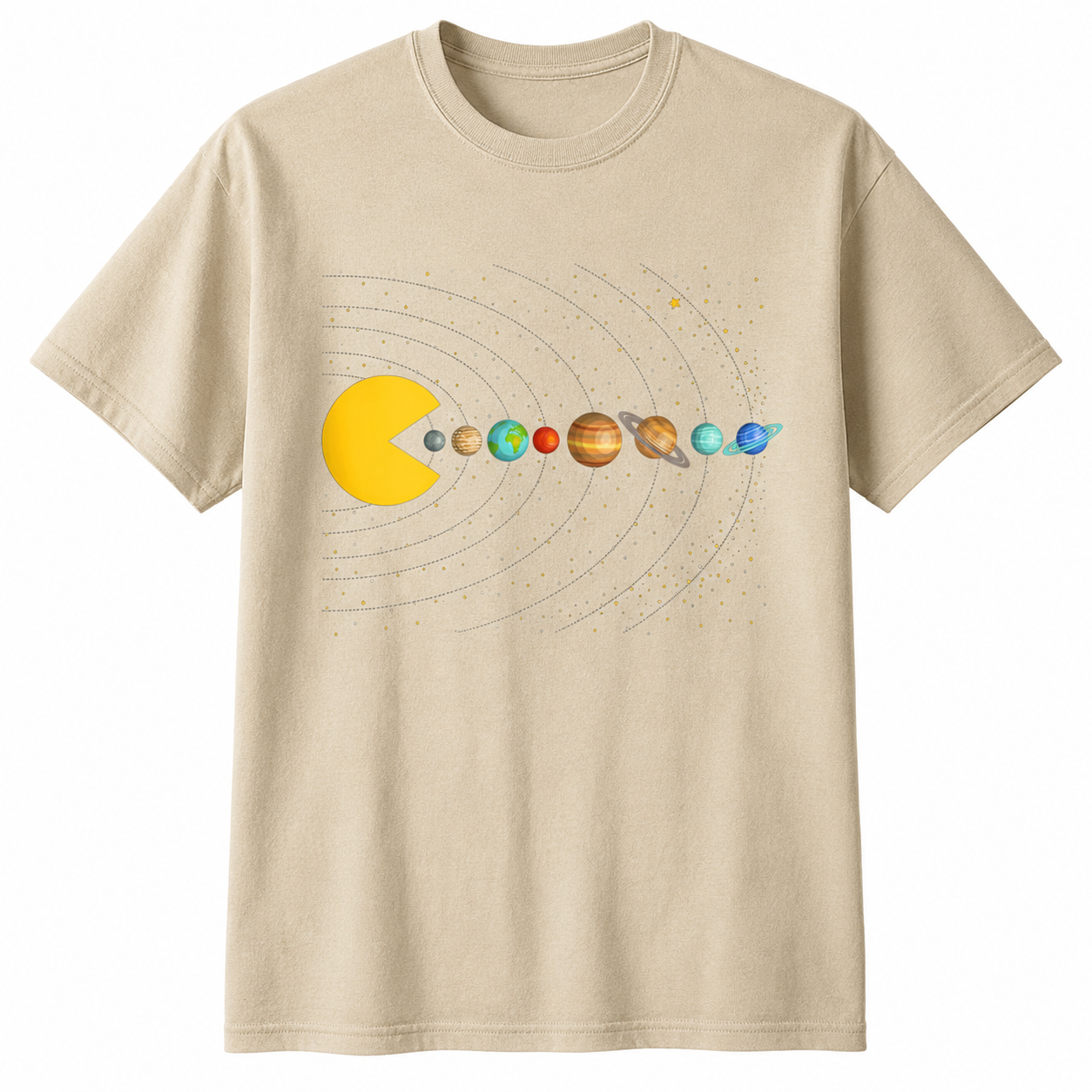 Funny Solar System Space Arcade Gamer Youth Graphic T-Shirt Boys Tee S-XL