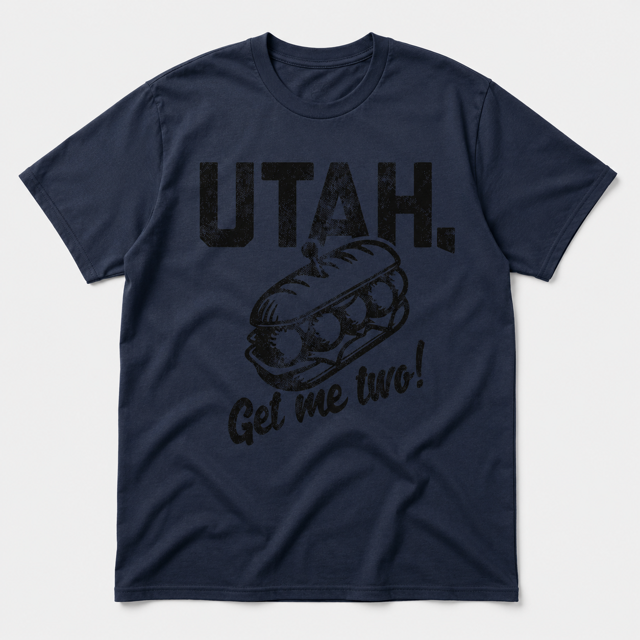 Utah Get Me Two Funny T-Shirt for Men Sarcastic Sandwich Graphic Novelty Tee