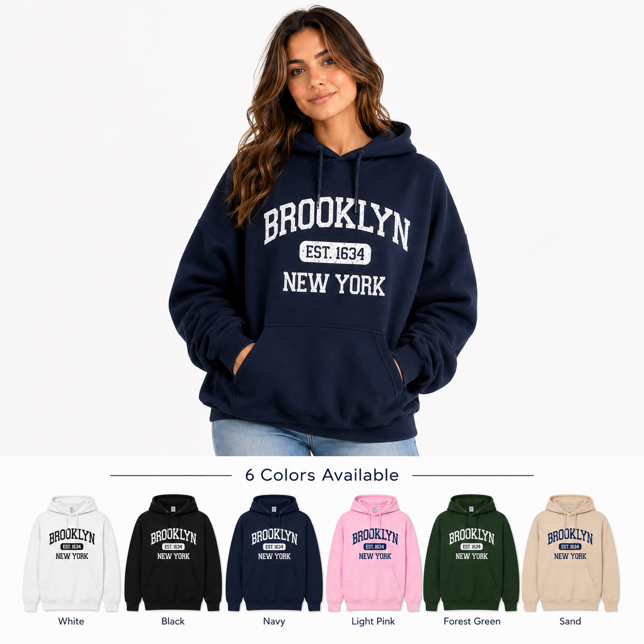 Brooklyn Est. 1634 Vintage Men's T-Shirt, Sweatshirt, Hoodie wholesale & retail