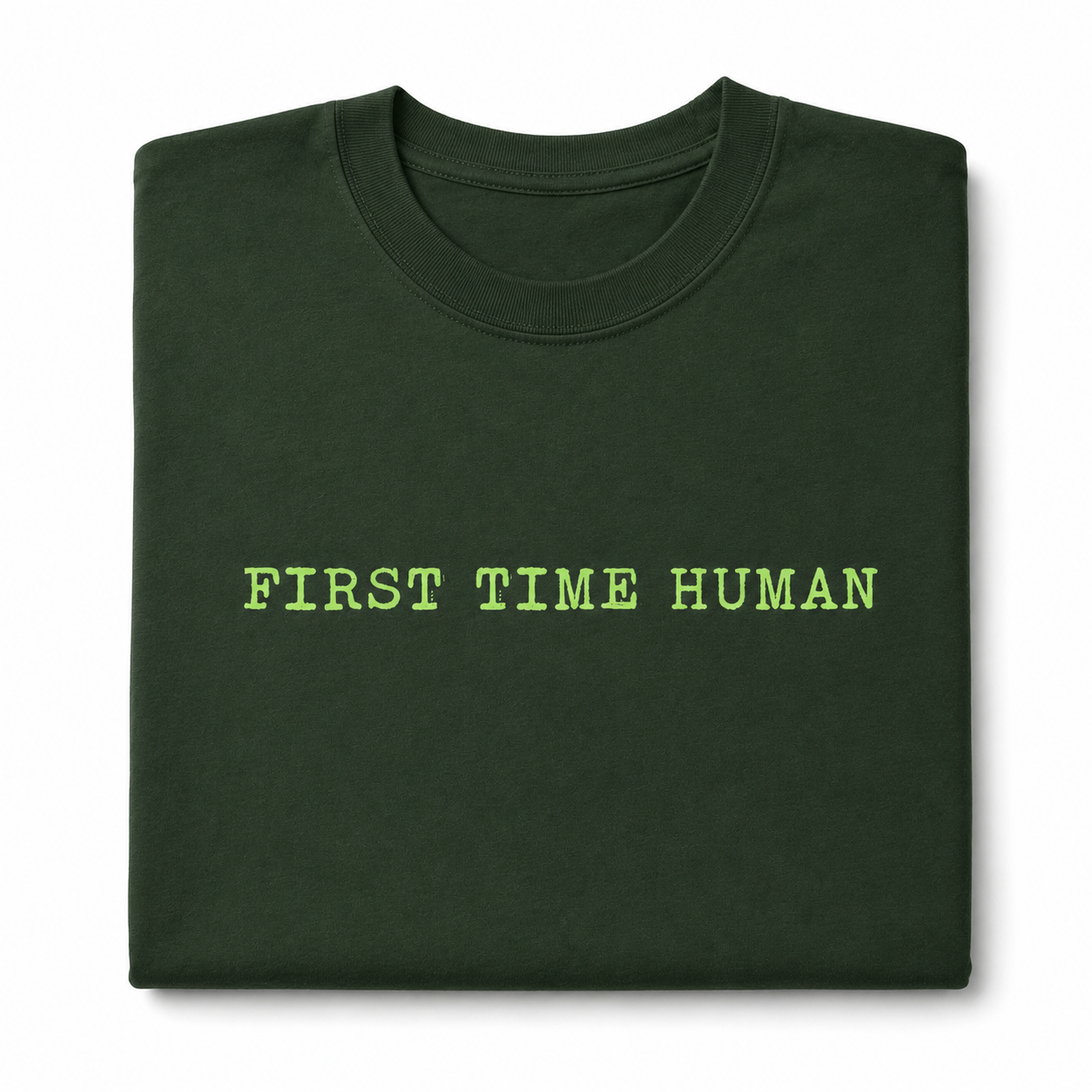 eBay Title: First Time Human Funny T-Shirt for Men Sarcastic Graphic Novelty Tee
