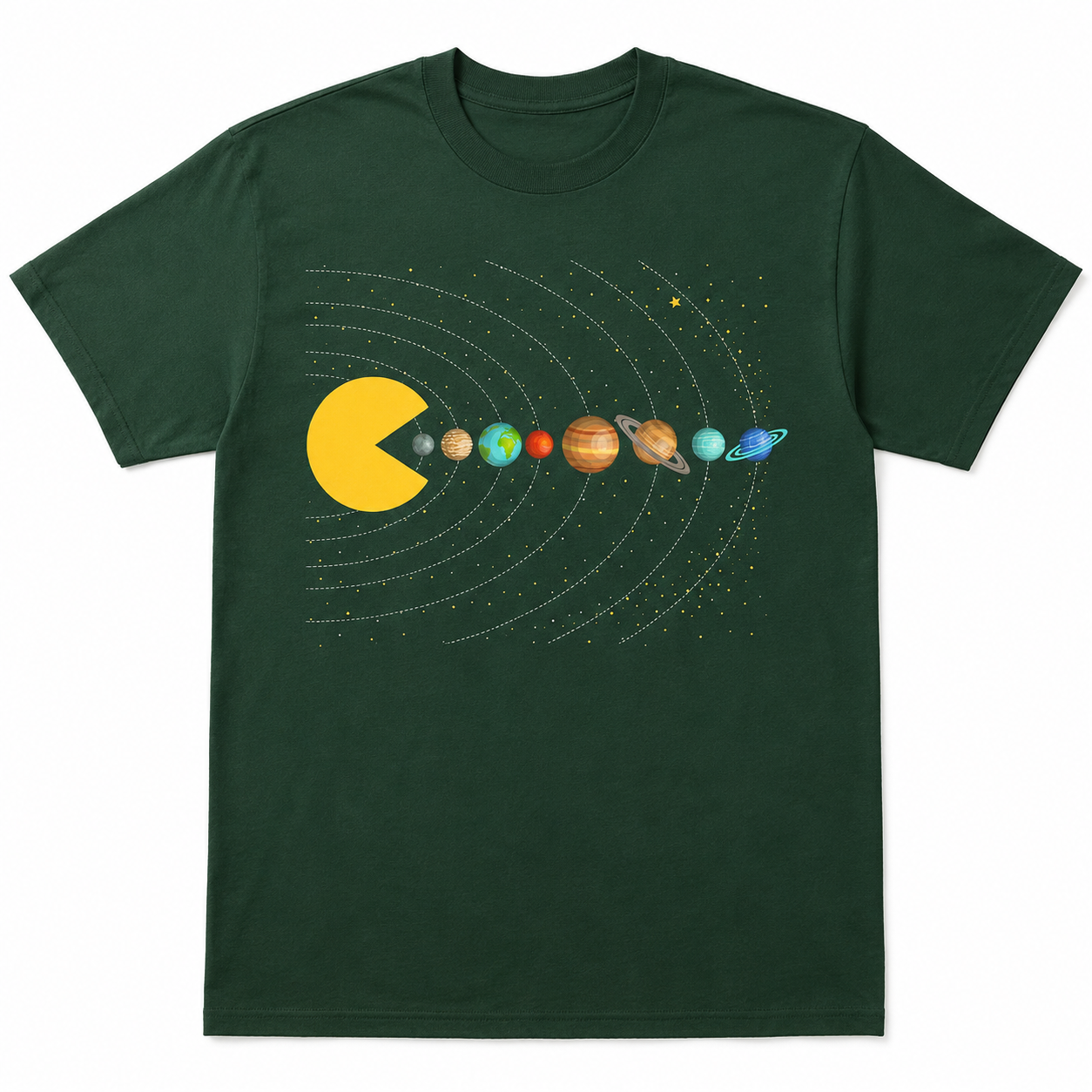 Funny Solar System Space Arcade Gamer Youth Graphic T-Shirt Boys Tee S-XL