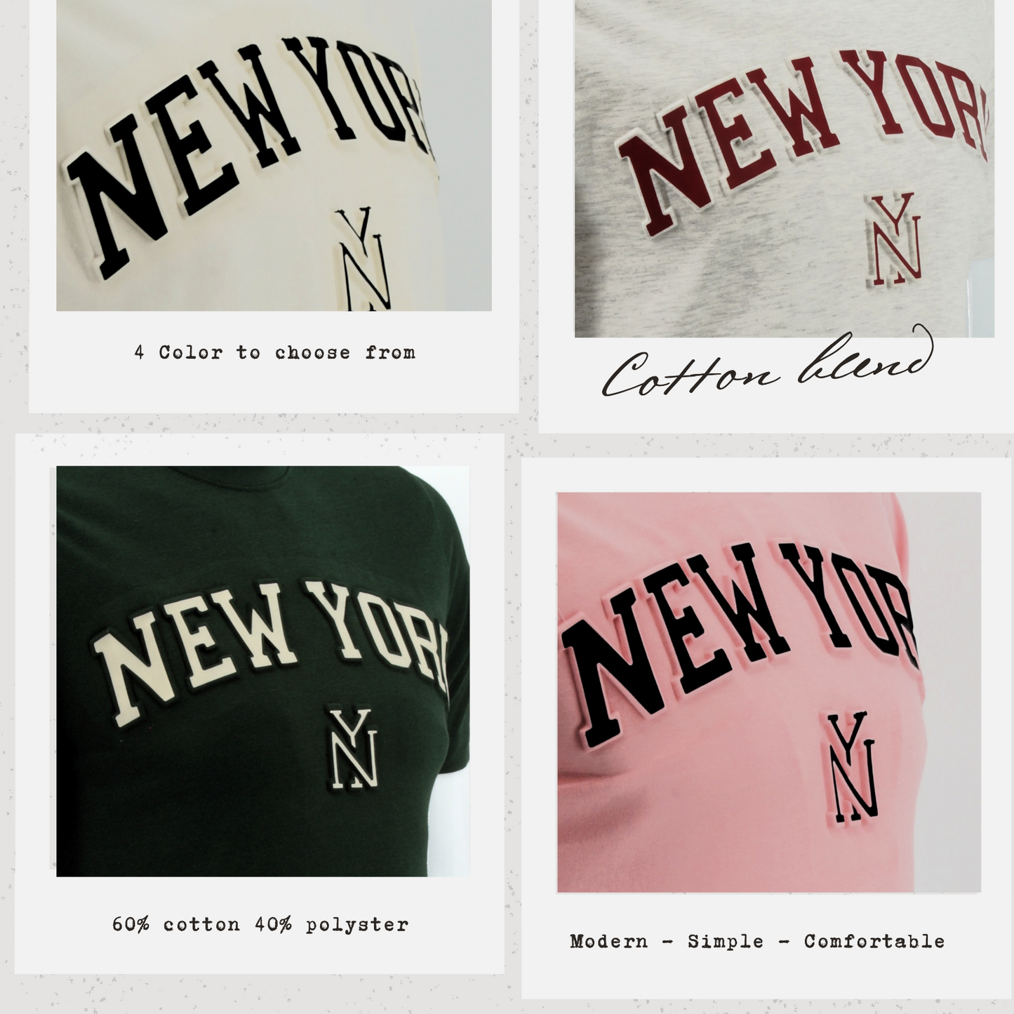 New York Puff Print T-Shirt, Unisex Cotton Blend, NYC Souvenir Tee