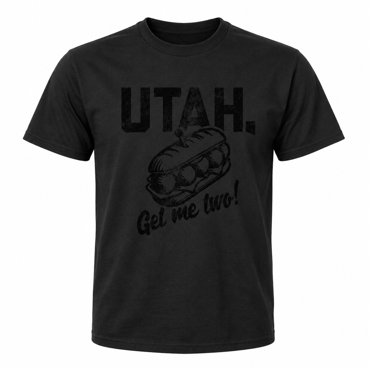 Utah Get Me Two Funny T-Shirt for Men Sarcastic Sandwich Graphic Novelty Tee