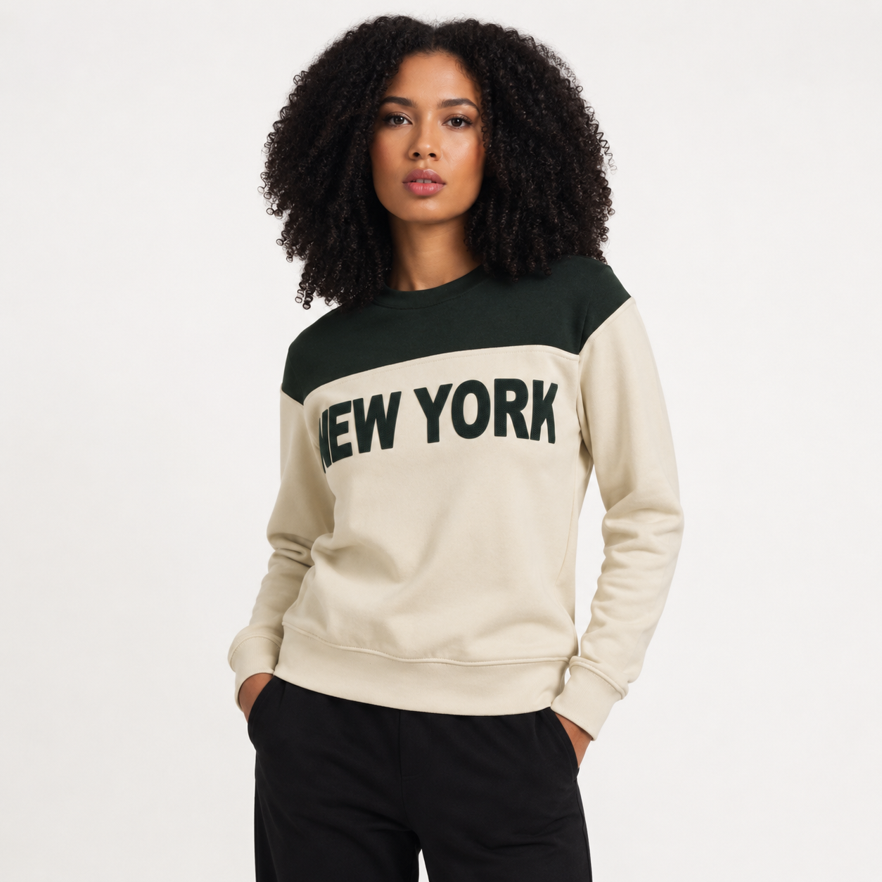 New York Mens Raised rubber Sweatshirt, NYC Crewneck Pullover, Unisex Streetwear