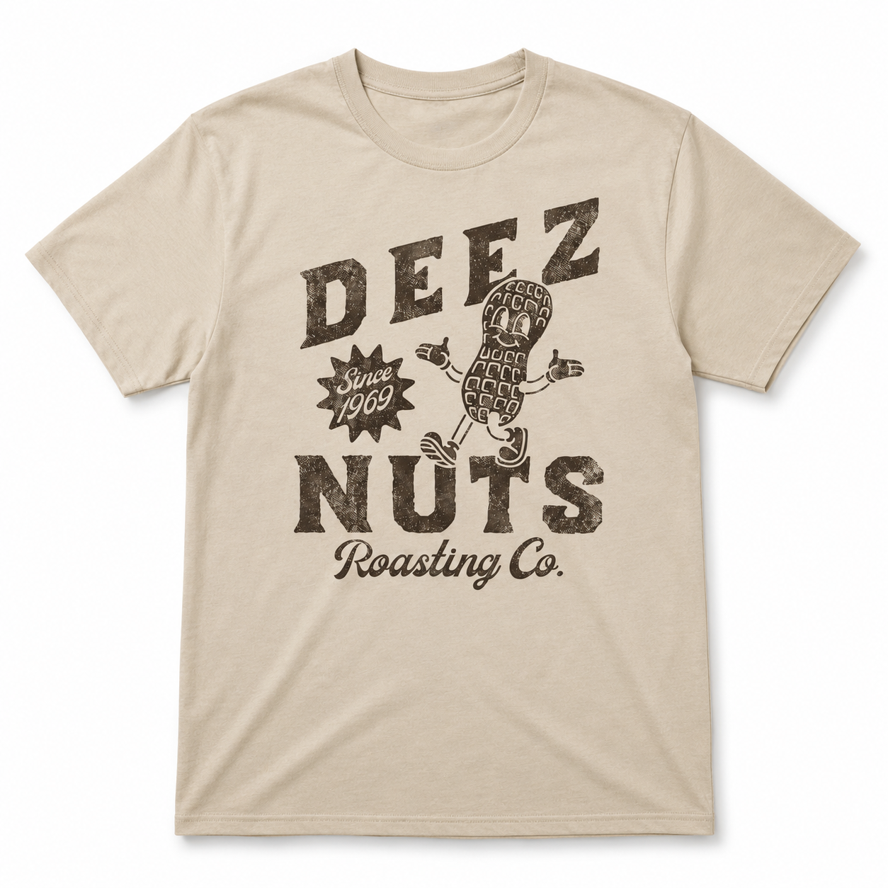 Men's Funny Deez Nuts Roasting Co T-Shirt Sarcastic Novelty Humor Tee