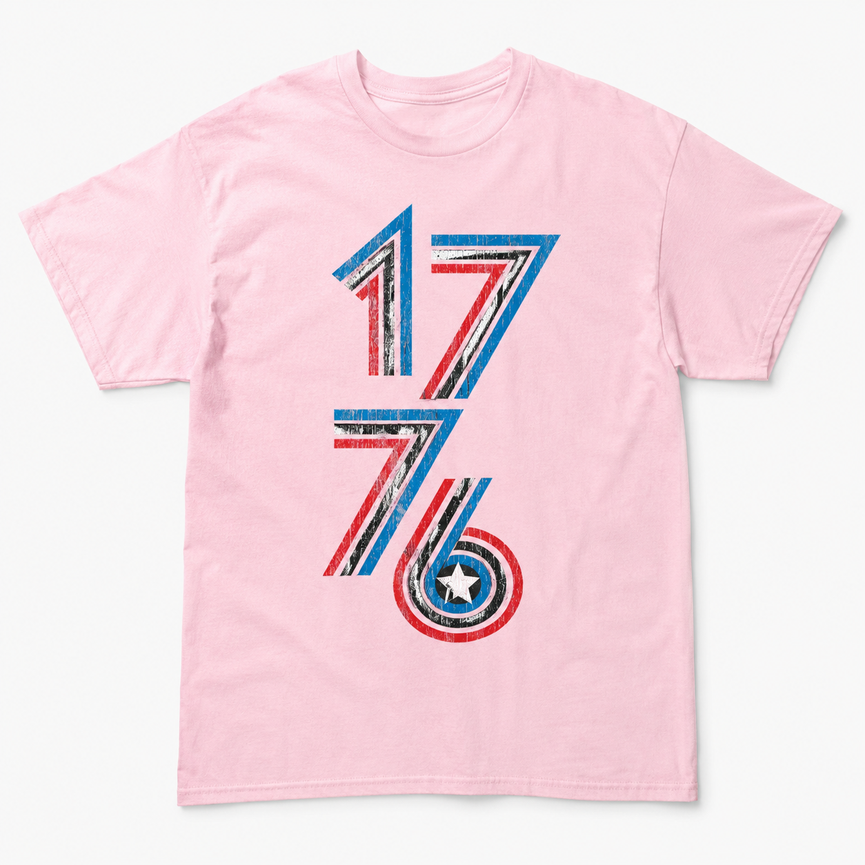 Men's 1776 Stripes T-Shirt Patriotic American Fourth of July Graphic Tee