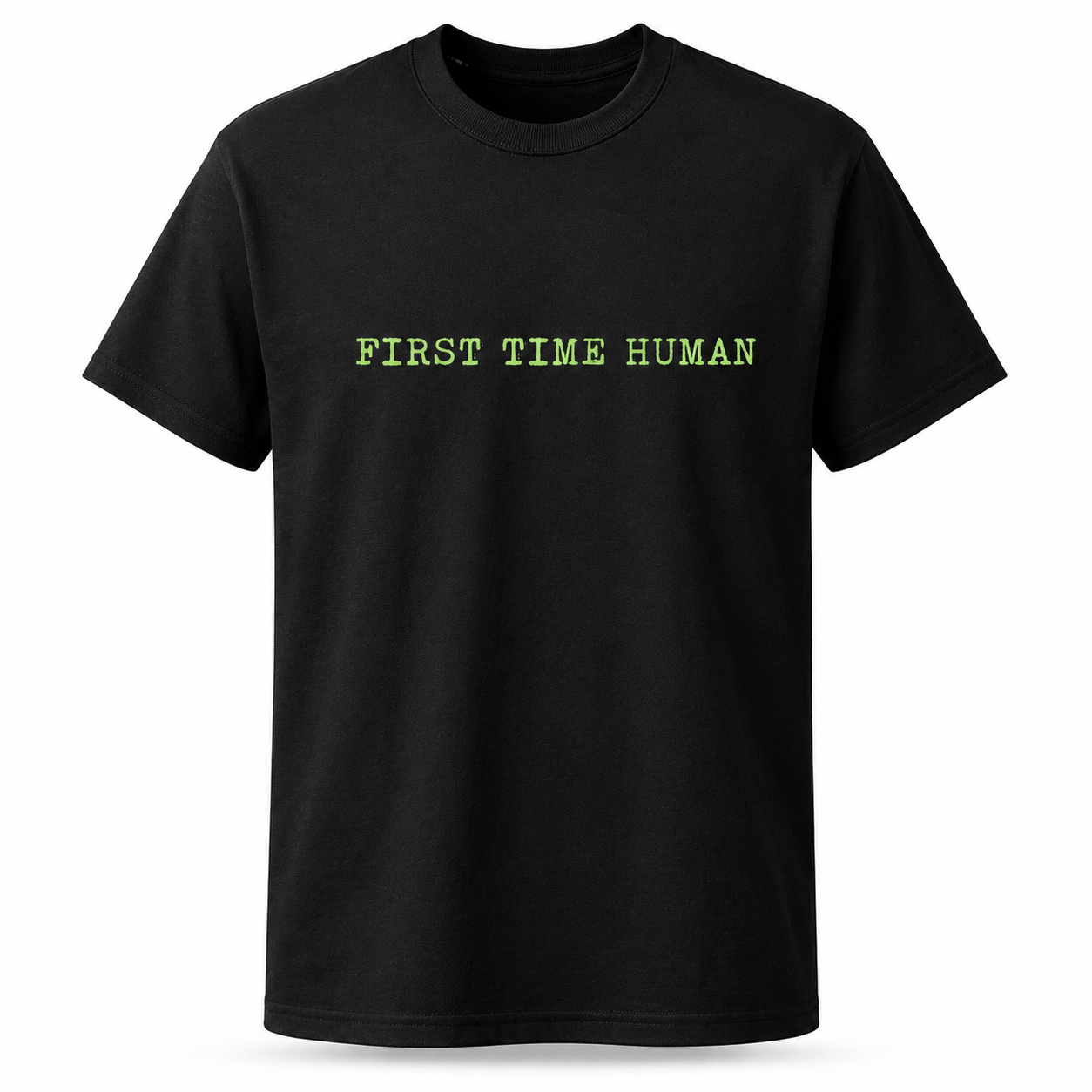 eBay Title: First Time Human Funny T-Shirt for Men Sarcastic Graphic Novelty Tee