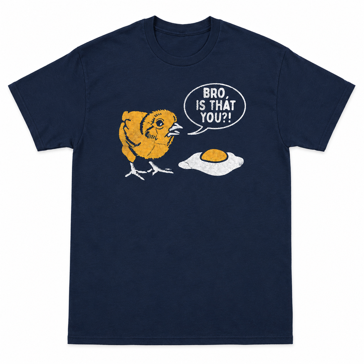 Mens Bro Is That You Funny T-Shirt Sarcastic Chicken Egg Graphic Novelty Tee
