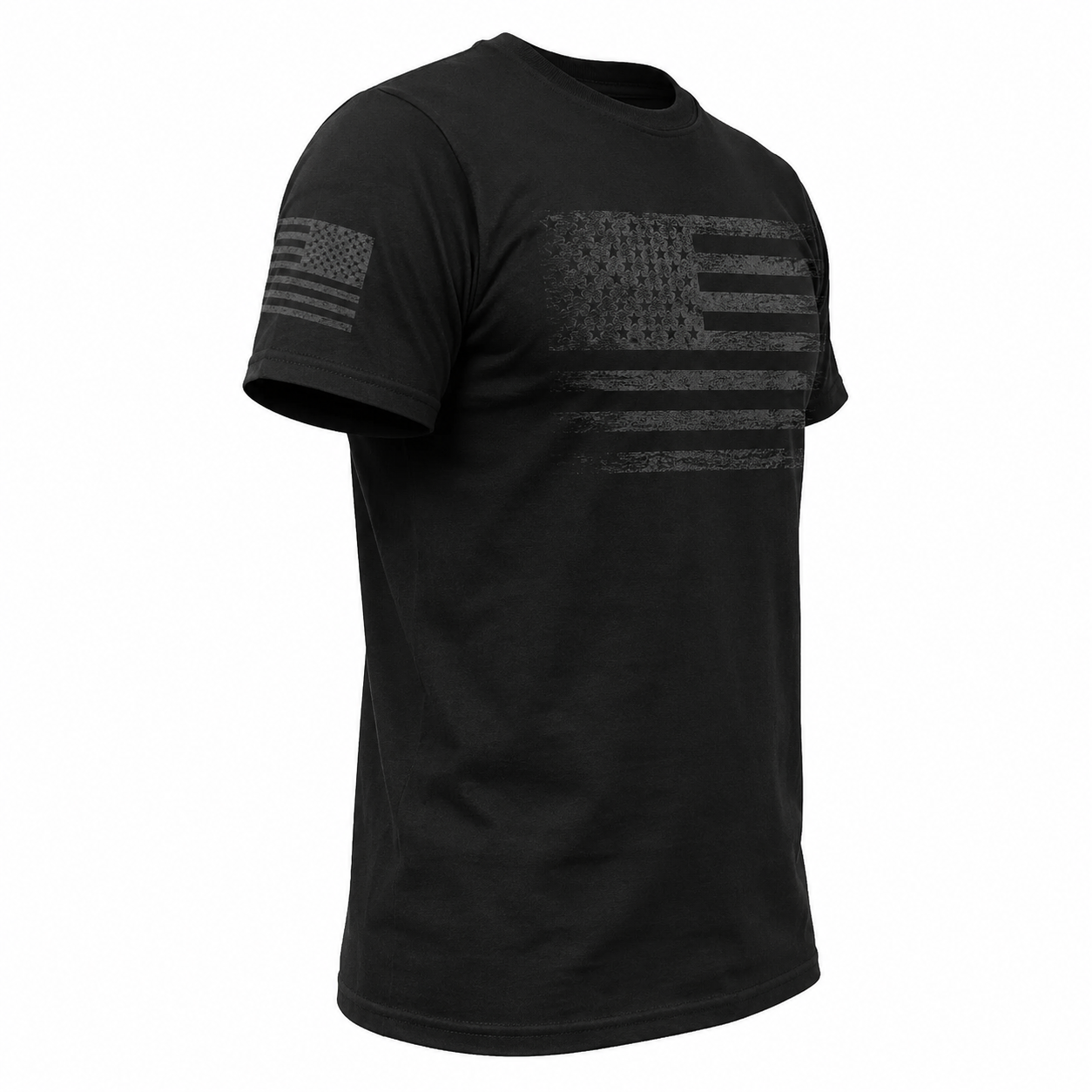 USA Distressed Flag T-Shirt Patriotic American Flag Graphic Tee Men's S-5XL