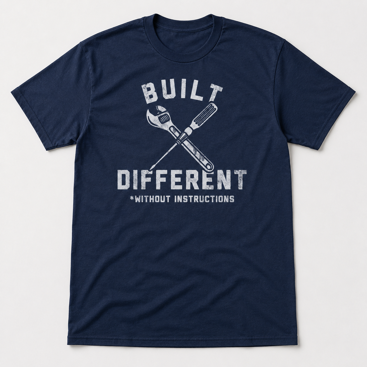 Mens Built Different Without Instructions Funny T-Shirt Sarcastic Novelty Tee