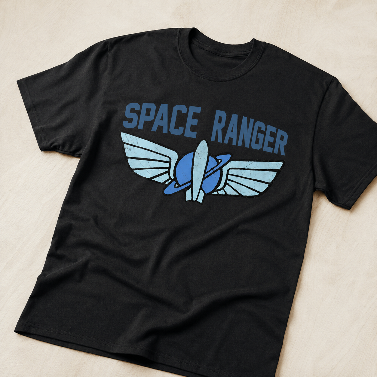 Retro Rocket Wings Graphic T-Shirt Vintage Space Explorer Tee Men's S-5XL