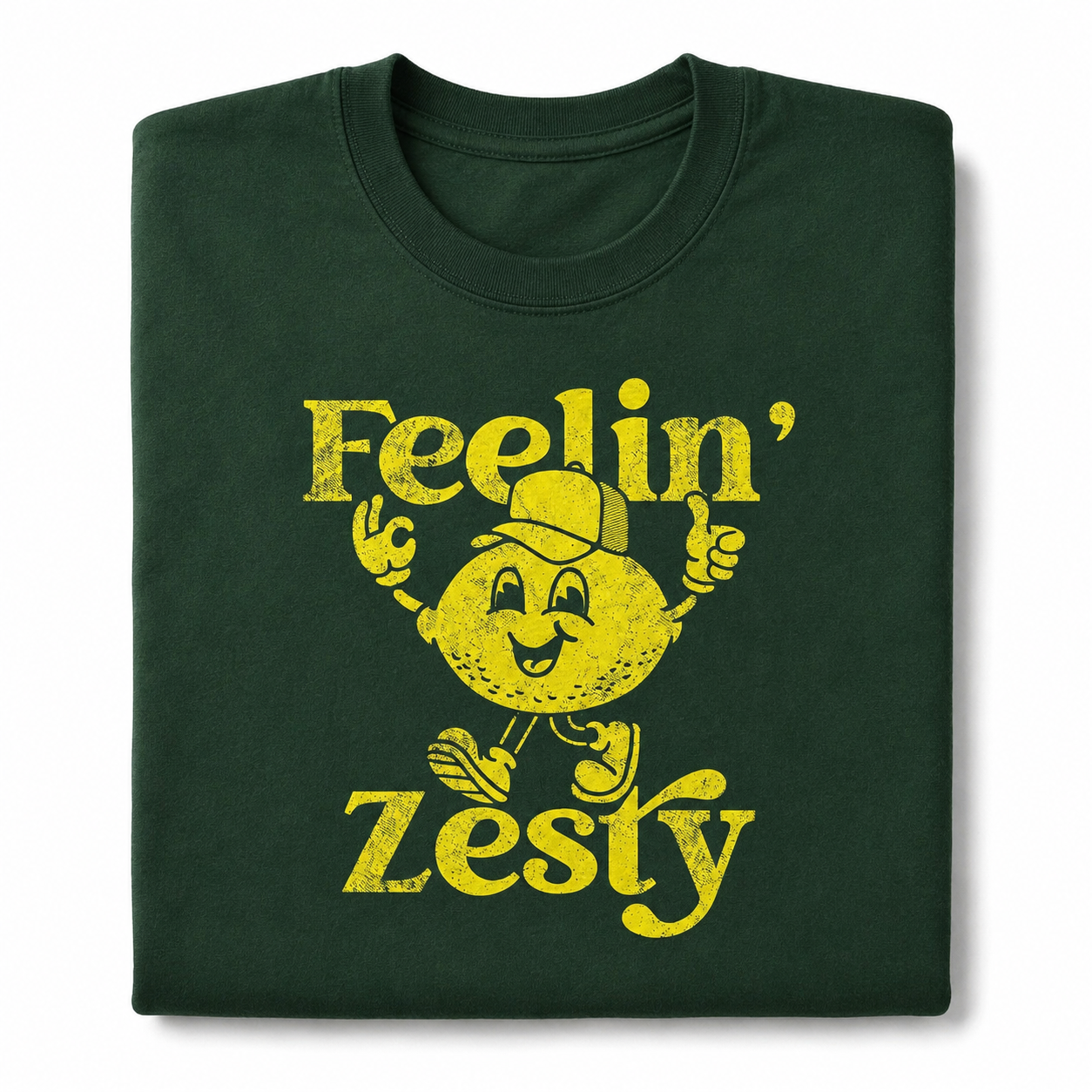 Men's Feelin Zesty Funny T-Shirt Sarcastic Lemon Graphic Novelty Tee S-2XL