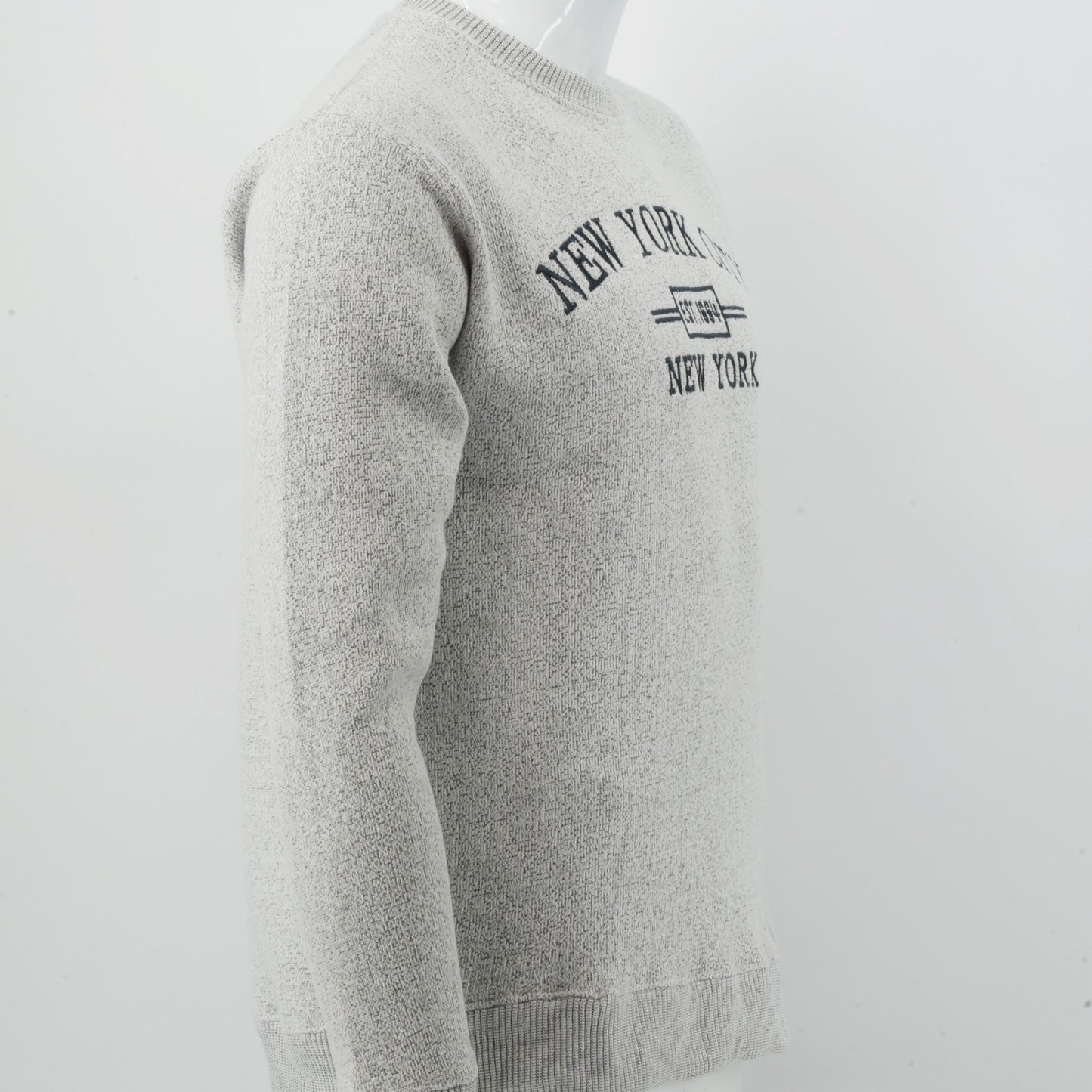 New York City Embroidered Crewneck Sweatshirt, Minimalist NYC Souvenir Pullover