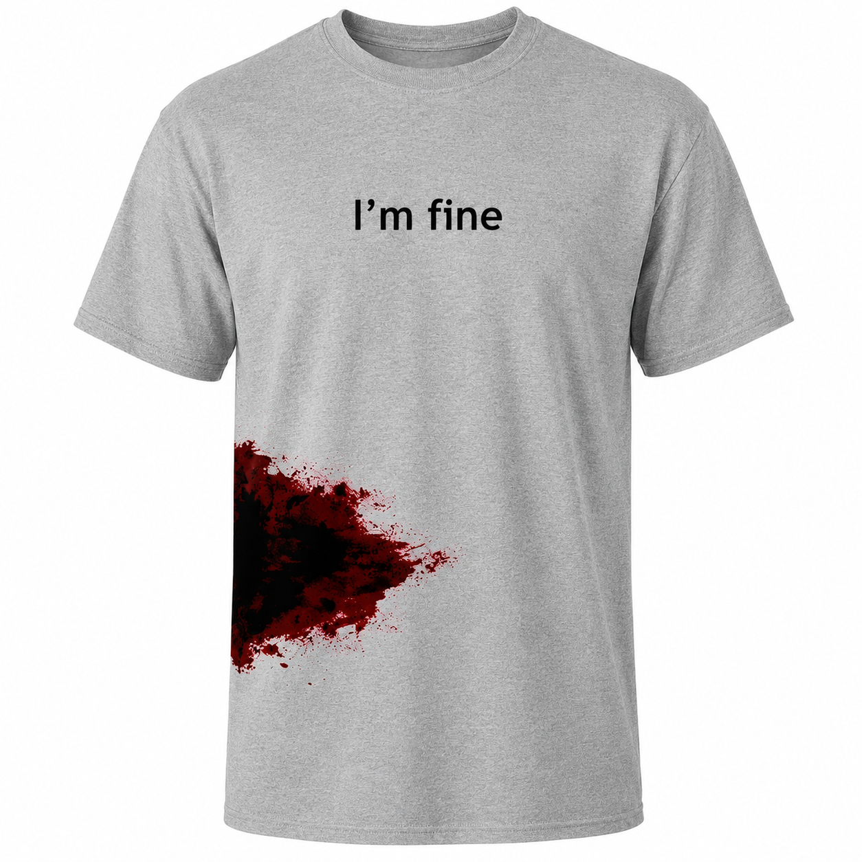 I’m Fine Bloody Wrap Around Halloween Costume Graphic T-Shirt for Men