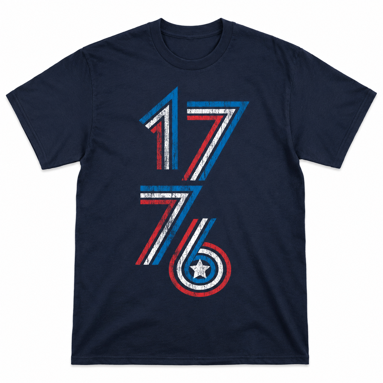 Men's 1776 Stripes T-Shirt Patriotic American Fourth of July Graphic Tee