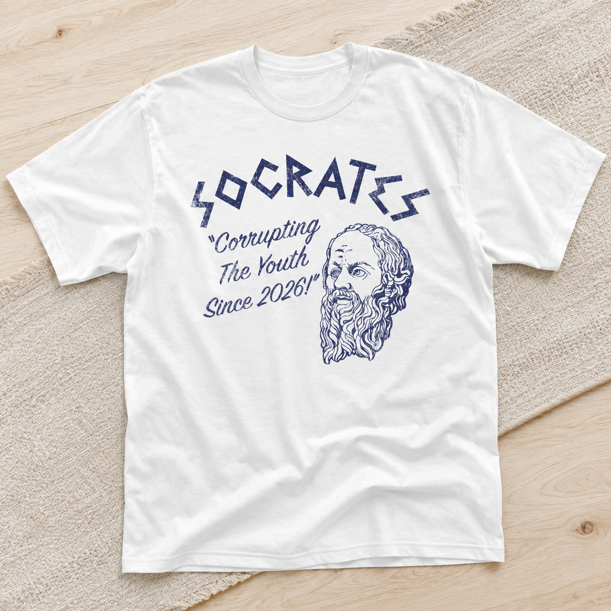Men's Funny Socrates T-Shirt Sarcastic Philosophy Graphic Novelty Tee