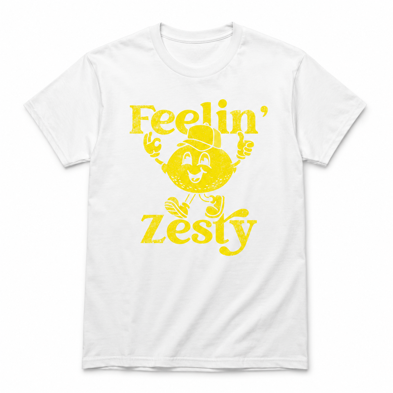 Men's Feelin Zesty Funny T-Shirt Sarcastic Lemon Graphic Novelty Tee S-2XL